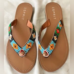 Esprit Beaded Thong Size 7.5